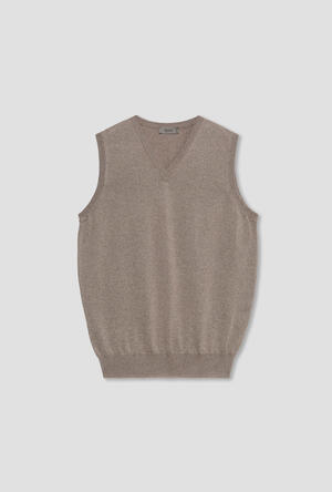 V-neck waistcoat in pure worsted wool ESSENTIAL - Ferrante | img vers.300x/