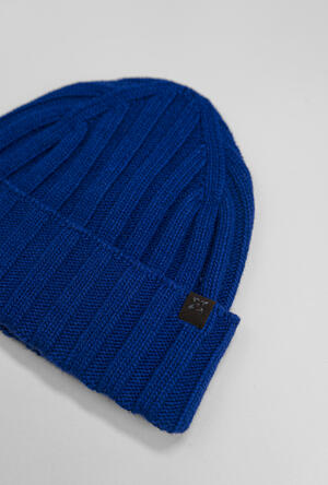 Ribbed hat in wool and cashmere blend MAIN - Ferrante | img vers.300x/