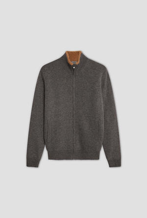 Knitted jacket with bouclè eco-fur MAIN - Ferrante | img vers.300x/