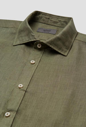 Linen shirt with spread collar MAIN - Ferrante | img vers.300x/