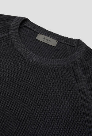 Garment dyed old raglan crew neck MAIN - Ferrante | img vers.300x/