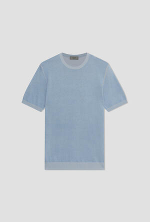 Cotton crepe vanisè crew neck MAIN - Ferrante | img vers.300x/