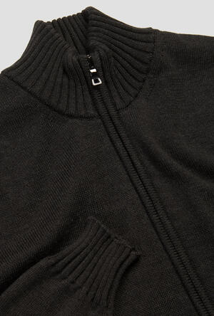 Full zipper jacket in combed merino wool ESSENTIAL - Ferrante | img vers.300x/