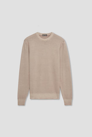 Garmentn dyed two yarn crew neck ESSENTIAL - Ferrante | img vers.300x/