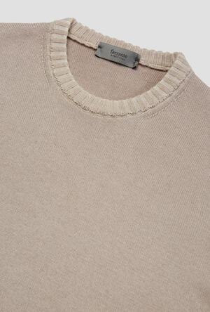 Garmentn dyed two yarn crew neck ESSENTIAL - Ferrante | img vers.300x/