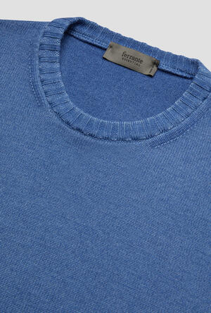 Garmentn dyed two yarn crew neck ESSENTIAL - Ferrante | img vers.300x/