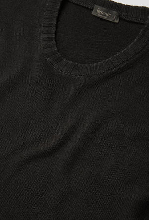 Garmentn dyed two yarn crew neck ESSENTIAL - Ferrante | img vers.300x/