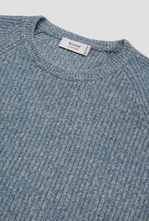 English knit raglan crew neck ROYAL RED - Ferrante | img vers.300x/