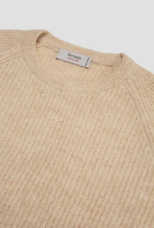 English knit raglan crew neck ROYAL RED - Ferrante | img vers.300x/