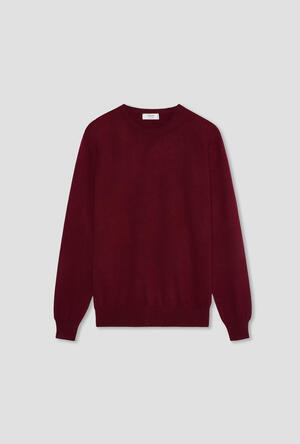 Pure cashmere crew neck ROYAL RED - Ferrante | img vers.300x/