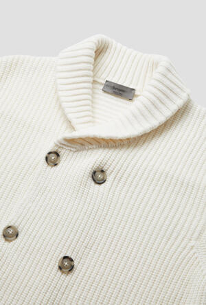 Cardigan doppiopetto in maglia inglese MAIN - Ferrante | img vers.300x/