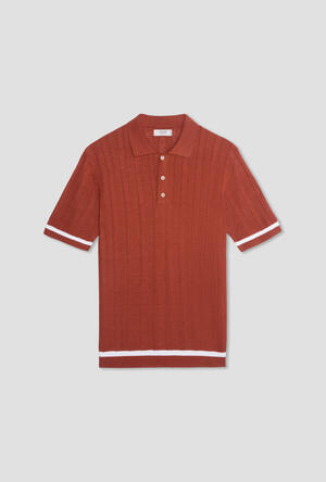 Polo in lino con lavorazione ROYAL RED - Ferrante | img vers.300x/