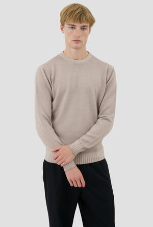 Garmentn dyed two yarn crew neck ESSENTIAL - Ferrante | img vers.300x/