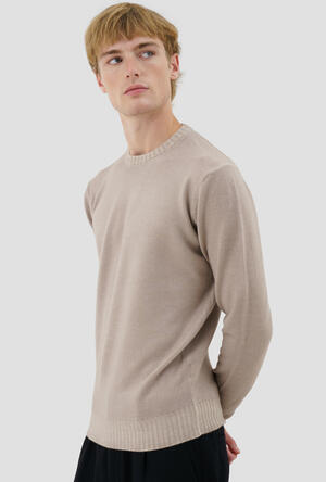 Garmentn dyed two yarn crew neck ESSENTIAL - Ferrante | img vers.300x/