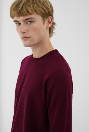 Pure cashmere crew neck ROYAL RED - Ferrante | img vers.300x/