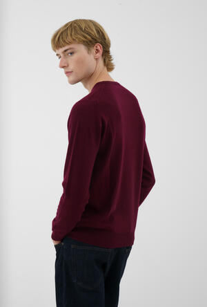 Pure cashmere crew neck ROYAL RED - Ferrante | img vers.300x/