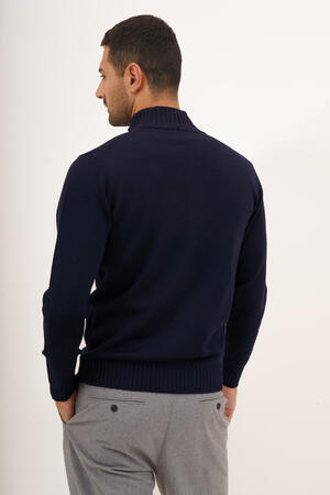 Full zipper jacket in combed merino wool ESSENTIAL - Ferrante | img vers.300x/