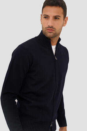 Giacca full zip in lana merino pettinata ESSENTIAL - Ferrante | img vers.300x/