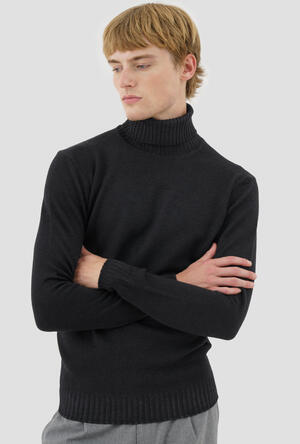 Garment dyed two-thread turtleneck ESSENTIAL - Ferrante | img vers.300x/