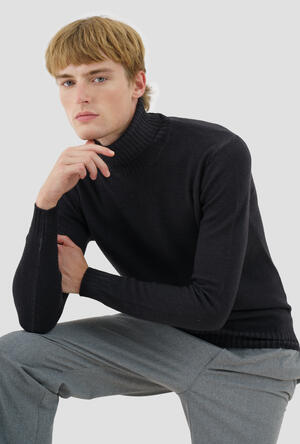 Garment dyed two-thread turtleneck ESSENTIAL - Ferrante | img vers.300x/