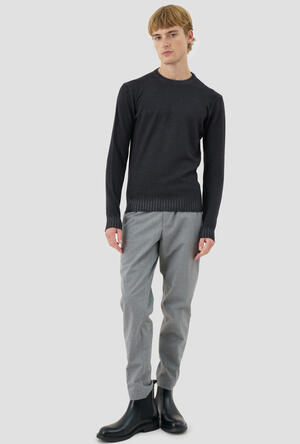 Garmentn dyed two yarn crew neck ESSENTIAL - Ferrante | img vers.300x/