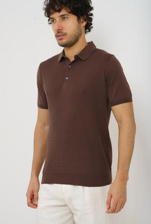 Knitted polo shirt with workmanship MAIN - Ferrante | img vers.300x/