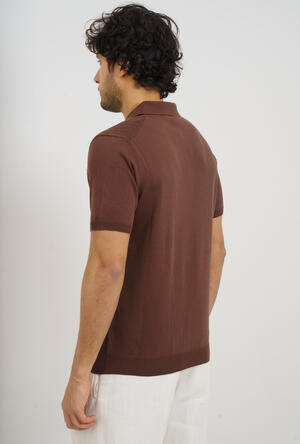 Knitted polo shirt with workmanship MAIN - Ferrante | img vers.300x/