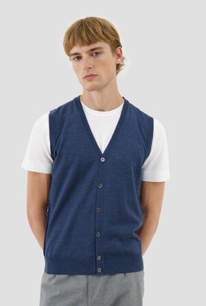 waistcoat in worsted wool ESSENTIAL - Ferrante | img vers.300x/