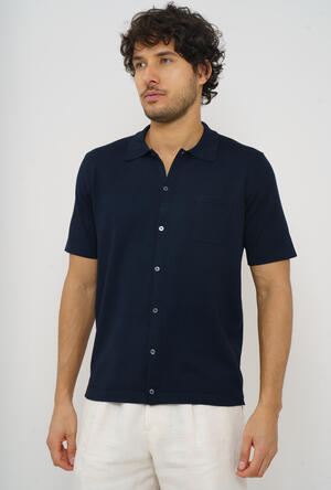 Camicia in maglia in cotone crepe MAIN - Ferrante | img vers.300x/