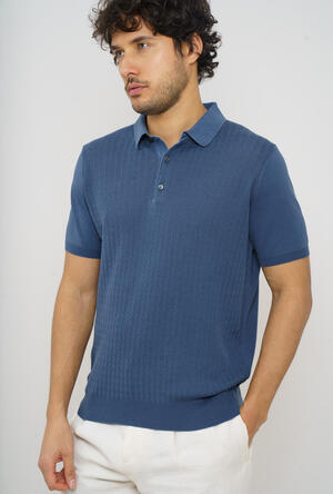 Knitted polo shirt with workmanship MAIN - Ferrante | img vers.300x/