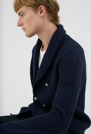 Double-breasted knitted cardigan ROYAL RED - Ferrante | img vers.300x/