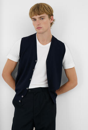 waistcoat in worsted wool ESSENTIAL - Ferrante | img vers.300x/