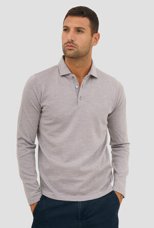 Knit polo with shirt collar ESSENTIAL - Ferrante | img vers.300x/