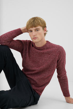 Alpaca crew neck ROYAL RED - Ferrante | img vers.300x/