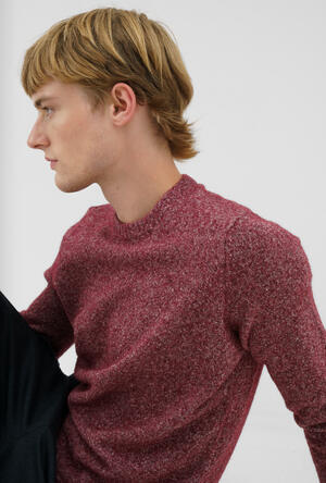 Alpaca crew neck ROYAL RED - Ferrante | img vers.300x/