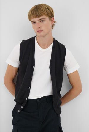 Gilet in lana pettinata ESSENTIAL - Ferrante | img vers.300x/