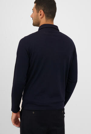 Knit polo with shirt collar ESSENTIAL - Ferrante | img vers.300x/