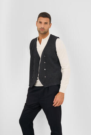 Jacquard knit waistcoat MAIN - Ferrante | img vers.300x/