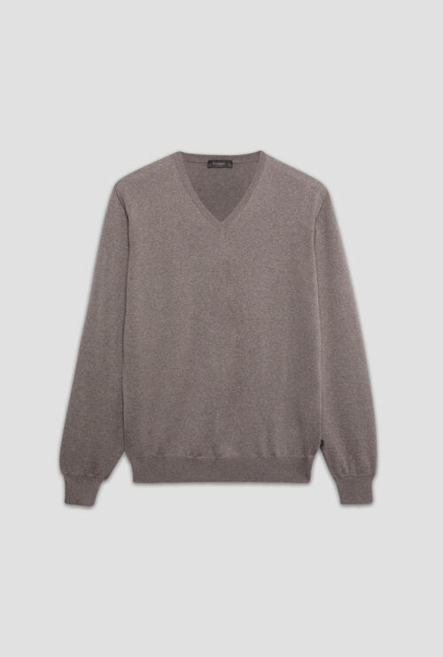 Brushed pure wool pullover Beije