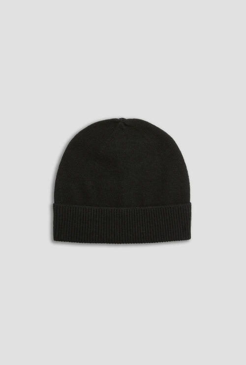 Wool and cashmere hat Black