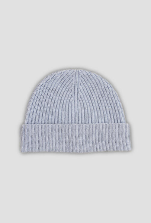 Cappello in misto Cashmere Celeste