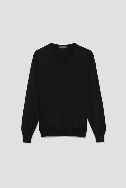 Lightweight cotton pullover Black