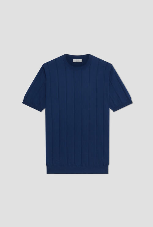 Ribbed T-shirt Blue