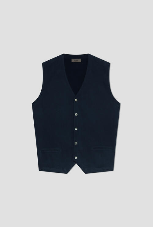 milan stitch vest Navy Blue