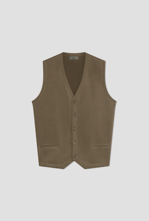 milan stitch vest Brown