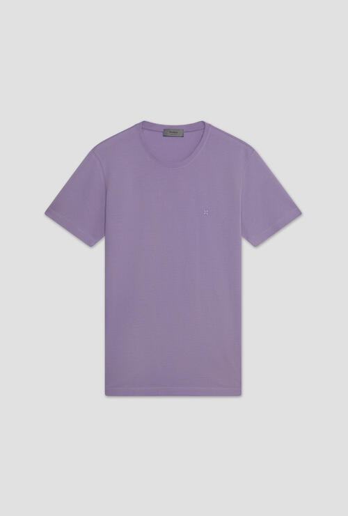 Elastic pique T-shirt Lilac