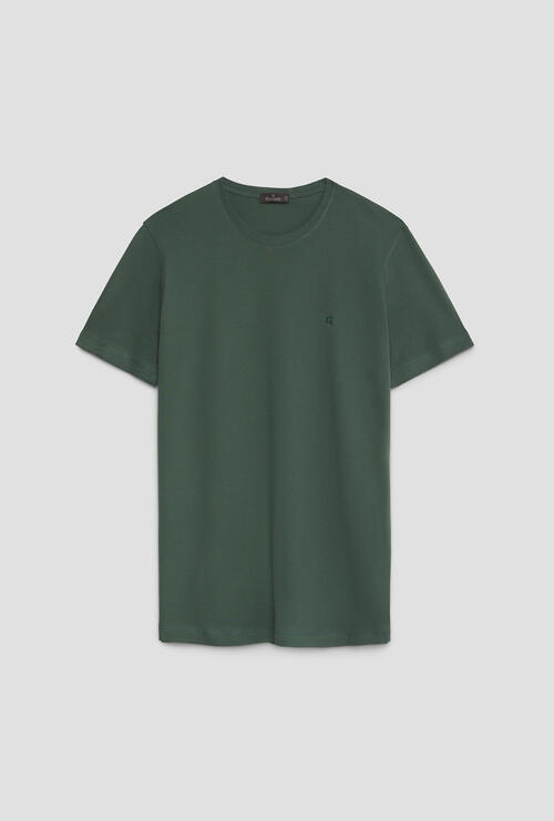 T-shirt in piquet elastico Verde oliva