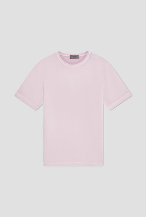 Cold-dyed pique T-shirt Lilac