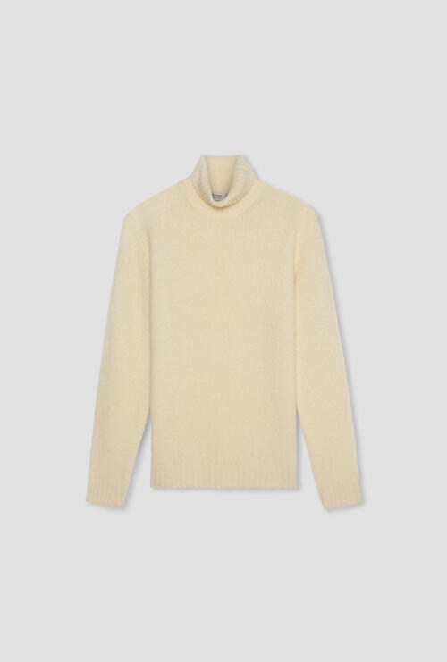 Malfilé cashmere turtleneck White