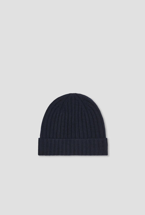 Cappello in puro cashmere Blu Navy